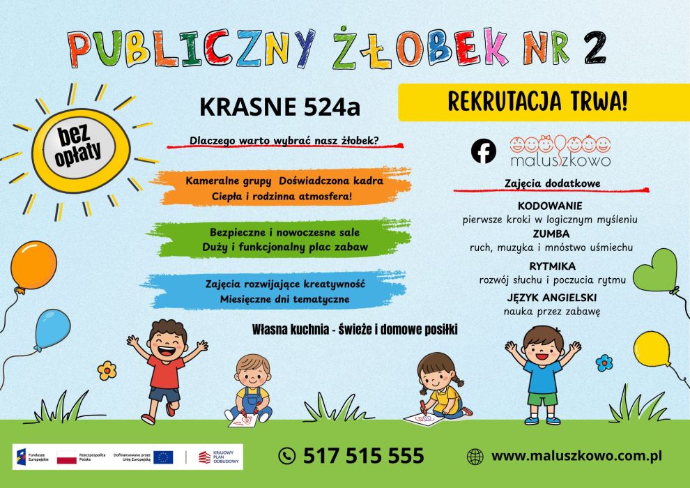Rekrutacja do Publicznego Żłobka nr 2 w Krasnem.jpg
