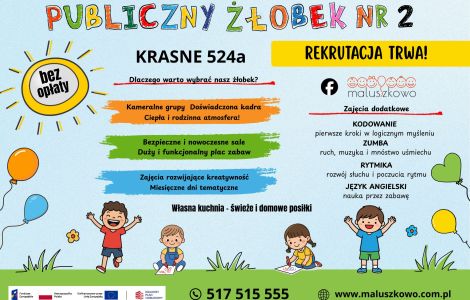 Rekrutacja do Publicznego Żłobka nr 2 w Krasnem.jpg