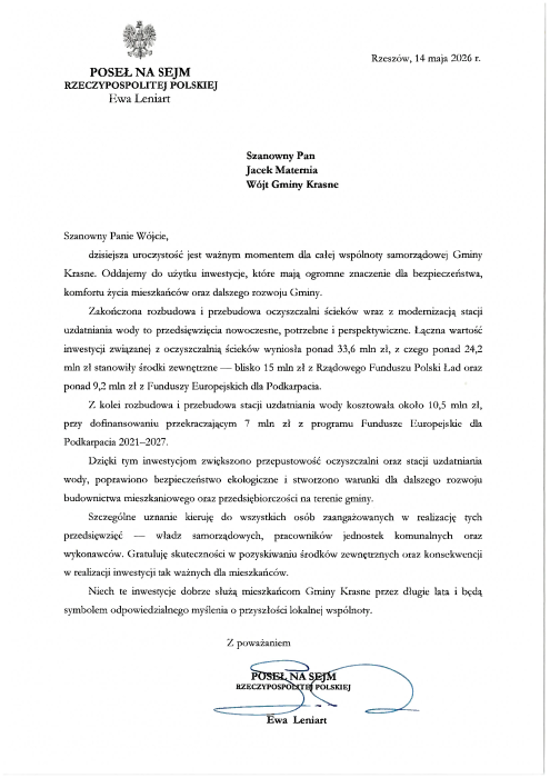 List od Pani Poseł na Sejm RP Ewy Leniart.png