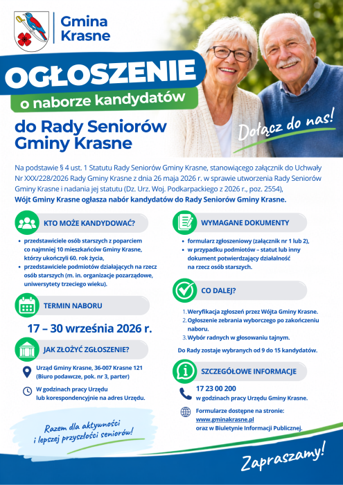 Plakat o naborze kandydatów do Rady Seniorów.png